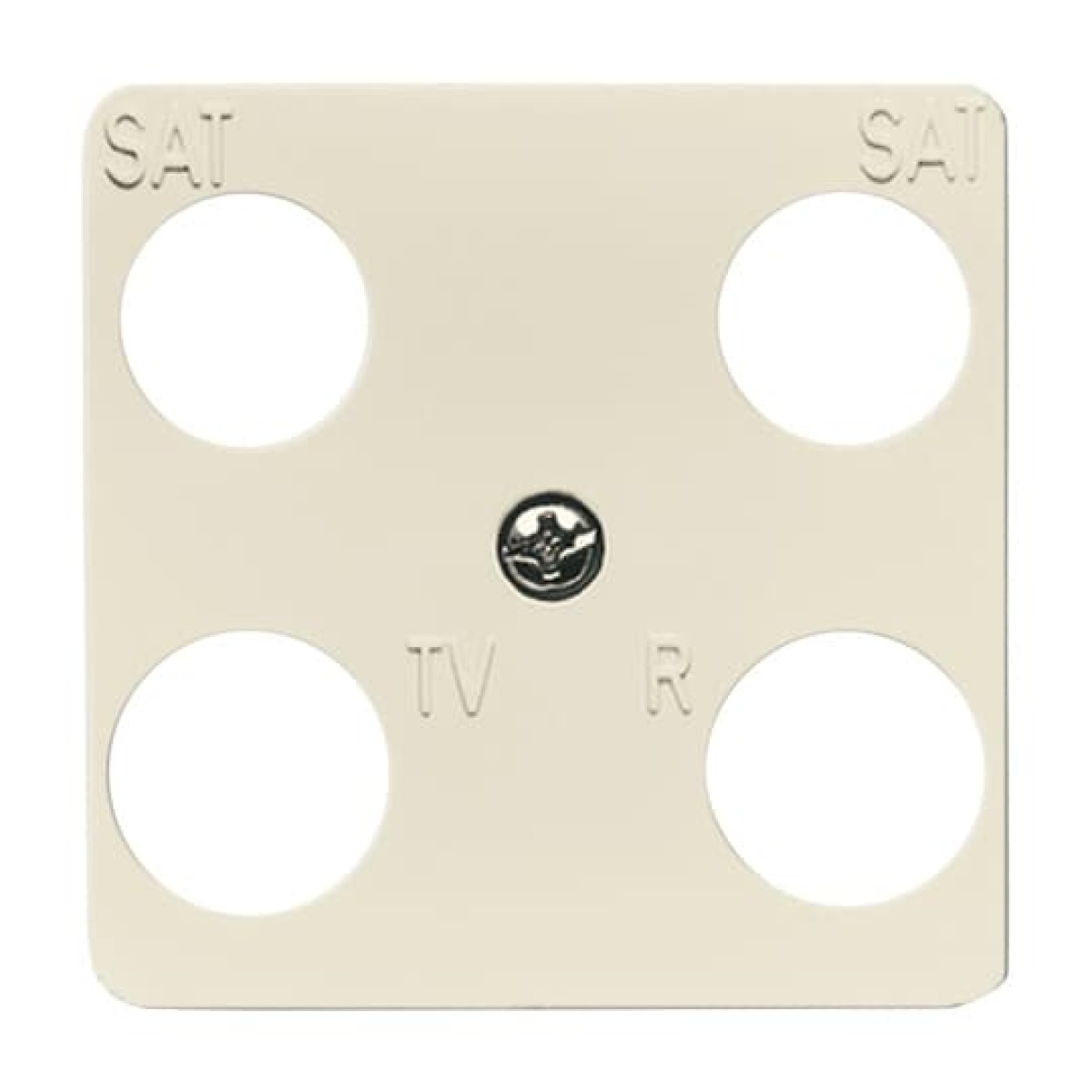 Cover plate SAT 4 gang white - Busch-Duro 2000 SI