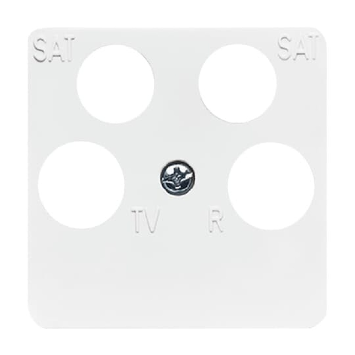 Cover plate SAT 4 gang alpine white - Reflex SI