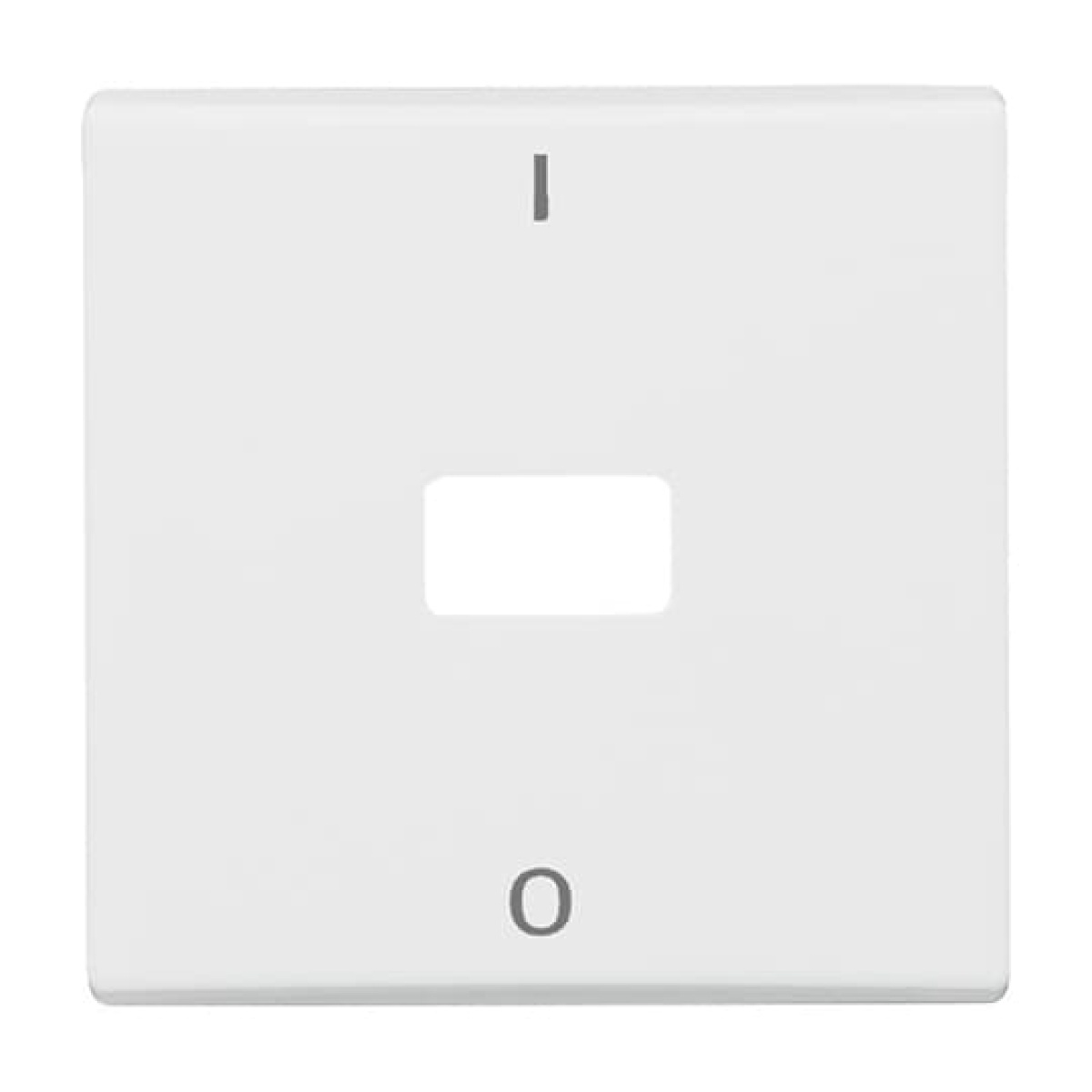 Rocker with legend Characters 0 and 1 Open for Symbol for Switchpush button, Single rocker alpine white - Allwetter 44 IP 44