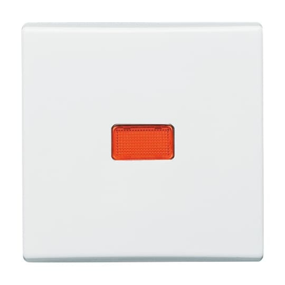 Rocker with red calotte with Red Calotte for Switchpush button, Single rocker alpine white - Allwetter 44 IP 44