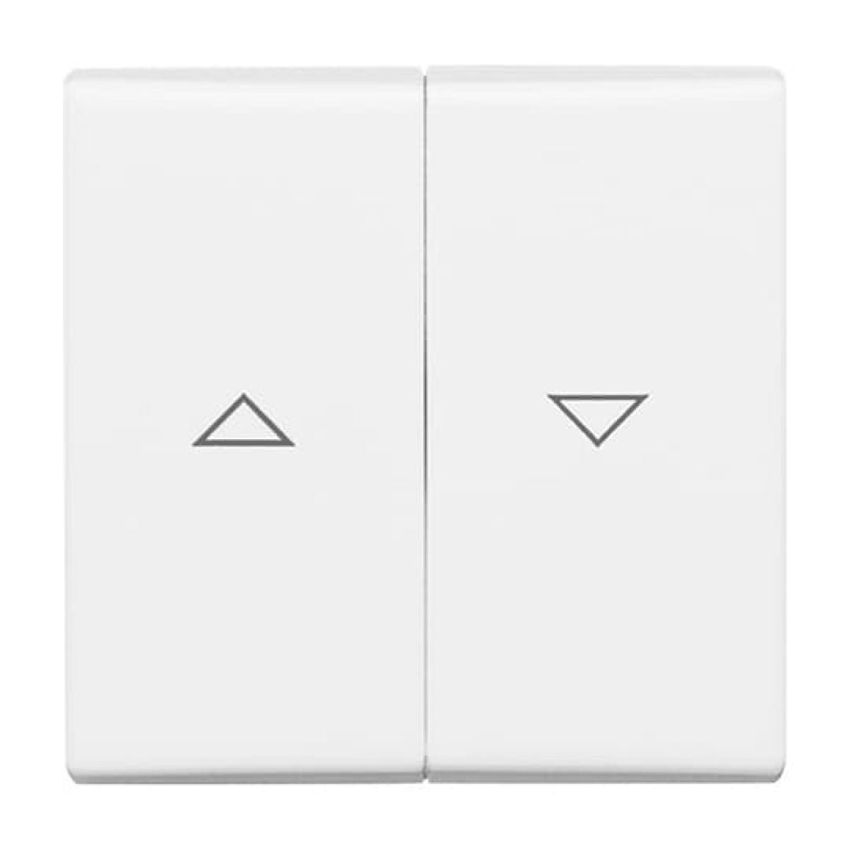 Rocker Symbol "arrows" for Venetian blind, Two-part rocker alpine white - Allwetter 44 IP 44