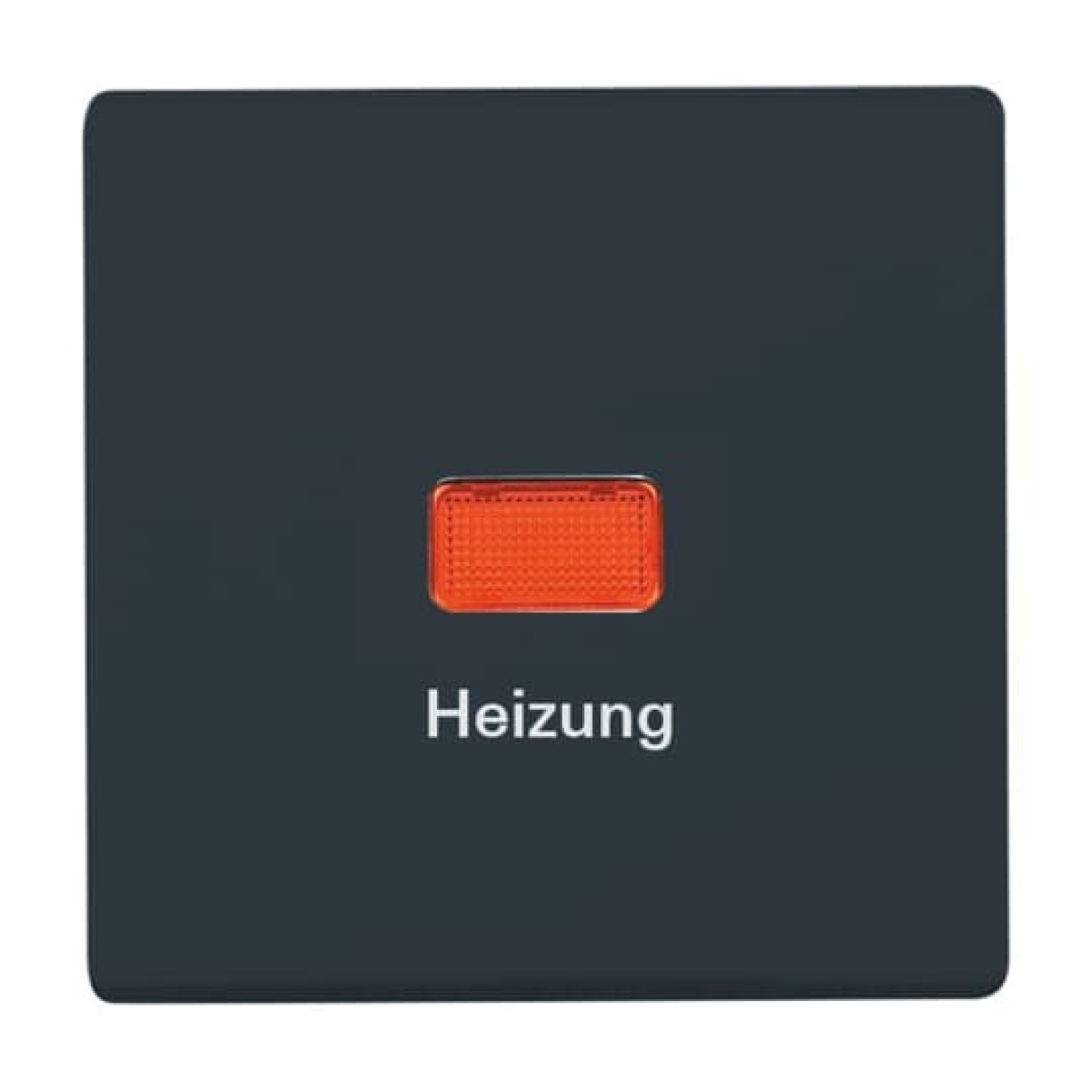 Rocker with legend Heizung with Red Calotte for Switchpush button, Single rocker anthracite - Allwetter 44 IP 44