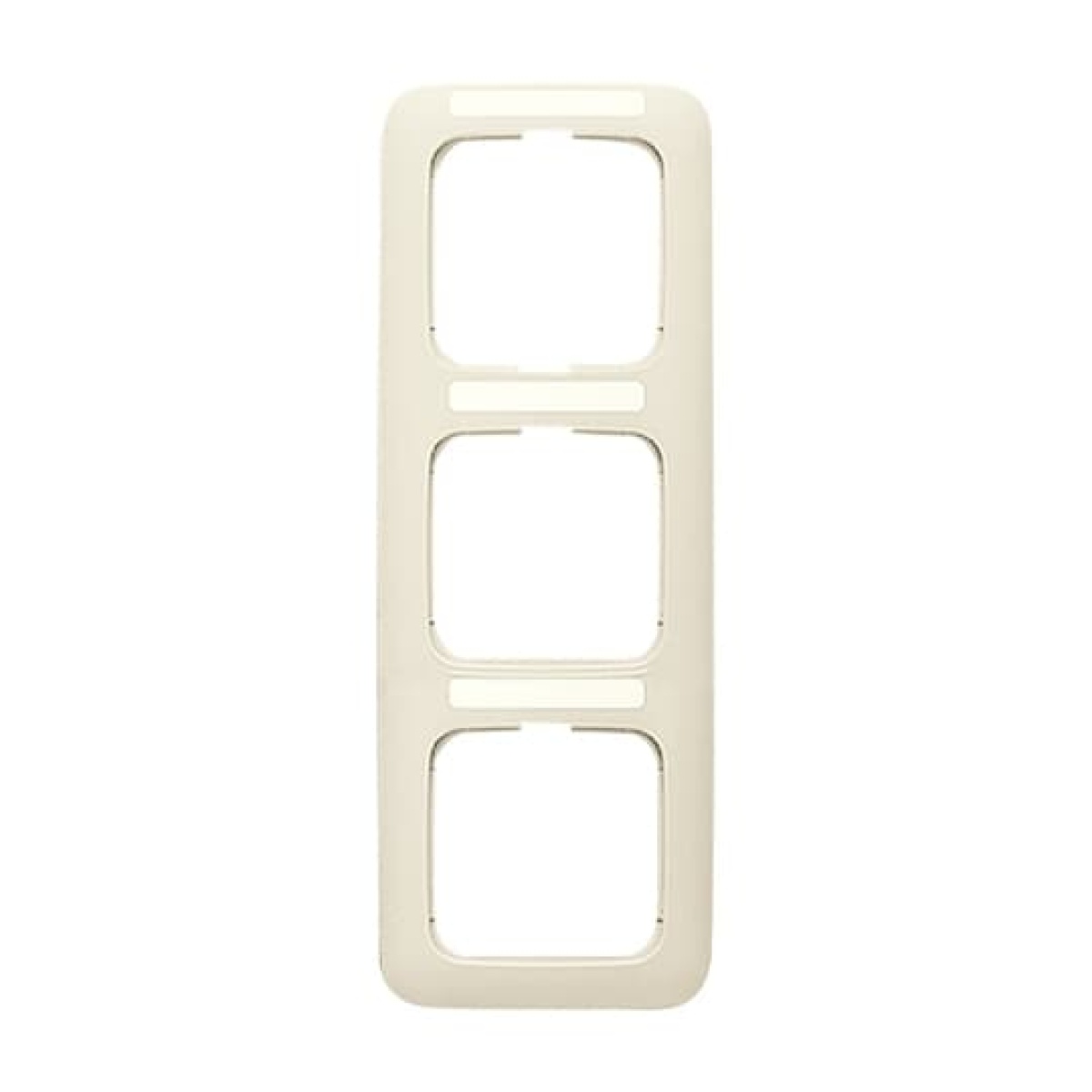 Cover frame with labelling field, vertical 3-gang white - Busch-Duro 2000 SI