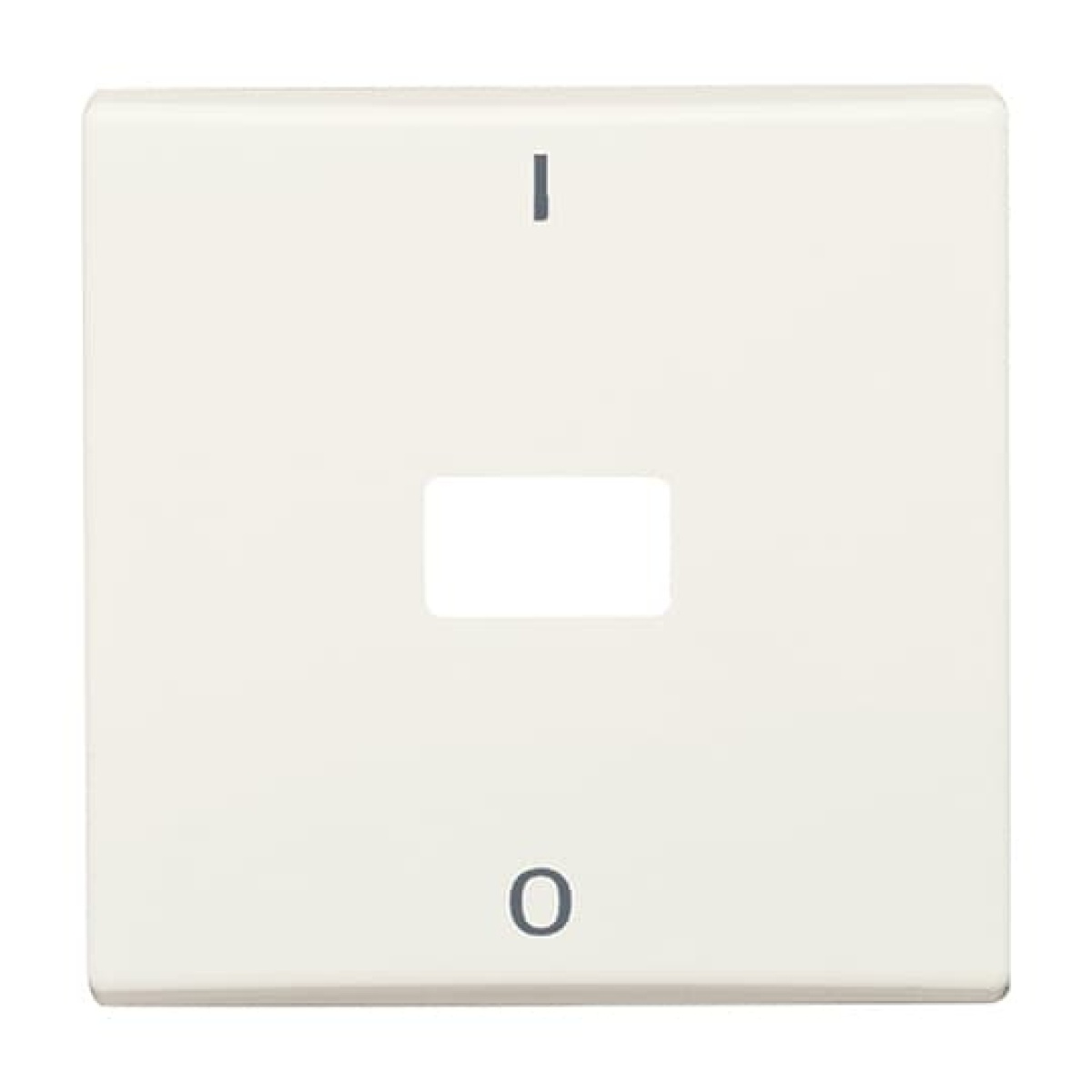 Rocker with legend Characters 0 and 1 Open for Symbol for Switchpush button, Single rocker white - Allwetter 44 IP 44