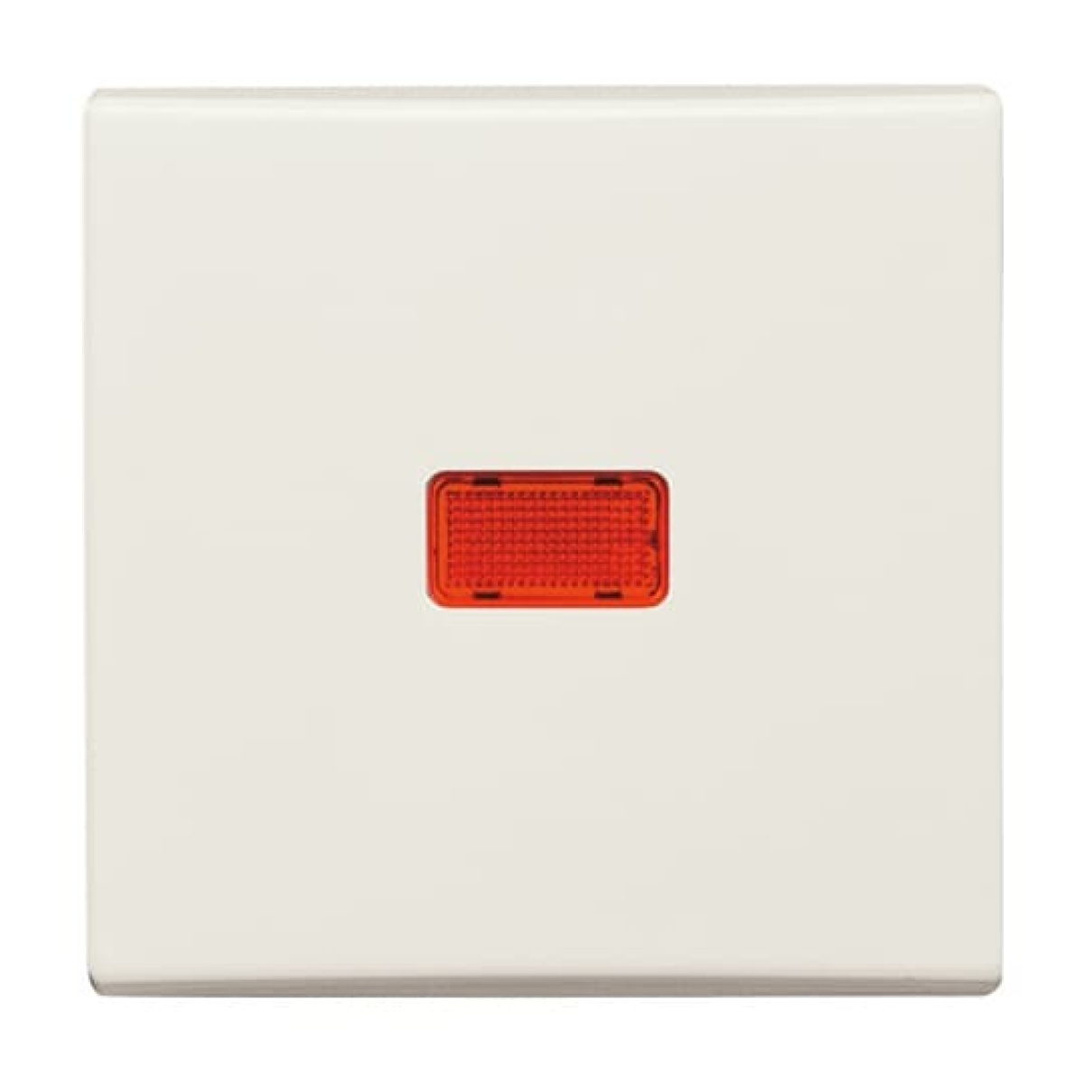 Rocker with red calotte with Red Calotte for Switchpush button, Single rocker white - Allwetter 44 IP 44