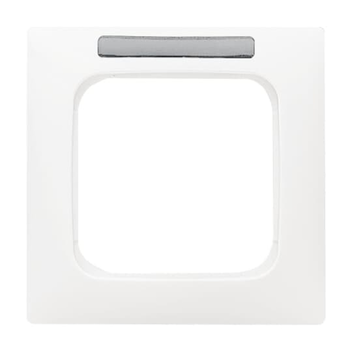 Cover frame with labelling field, horizontal with label space 1-gang alpine white - Reflex SI Linear