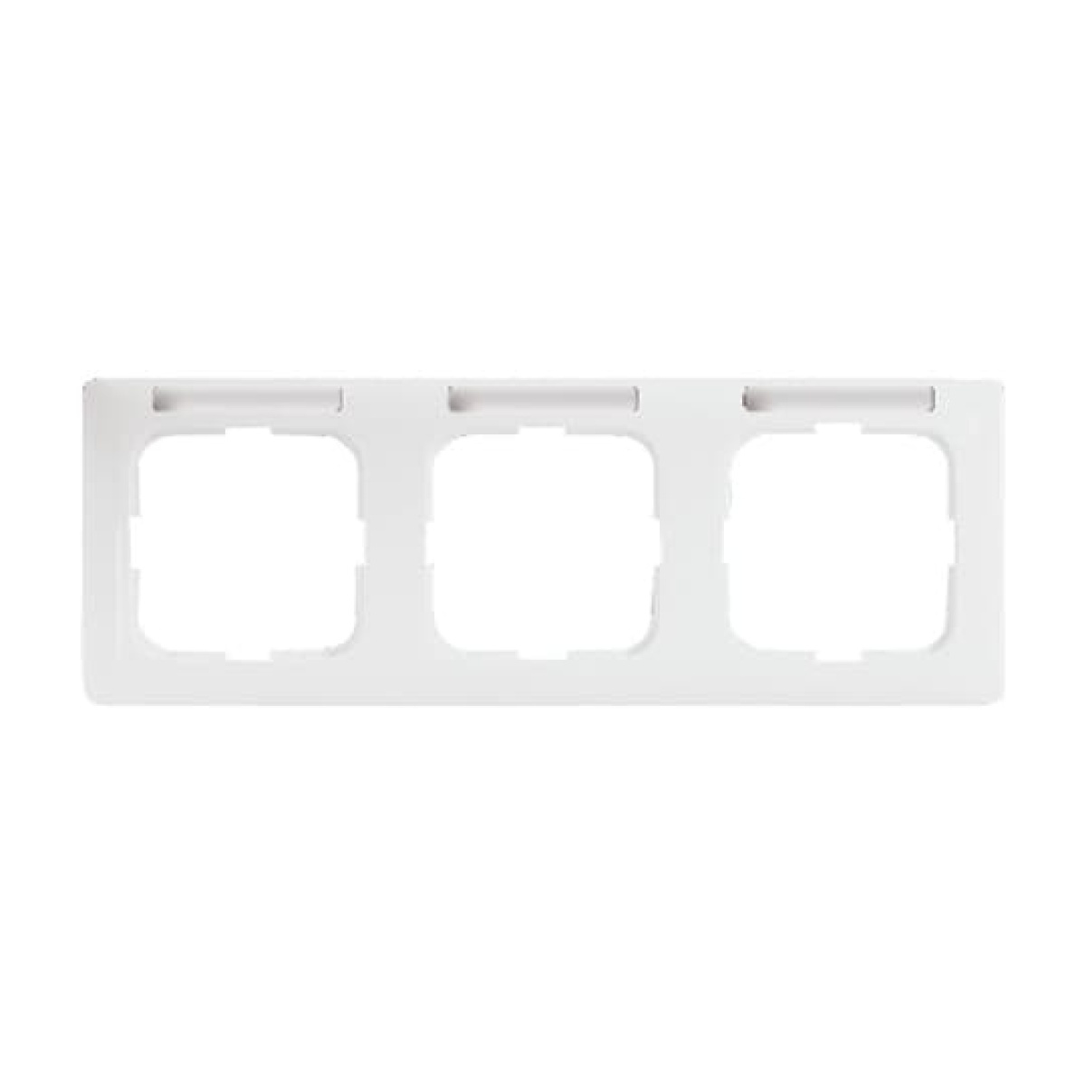 Cover frame with labelling field, horizontal with label space 3-gang alpine white - Reflex SI Linear