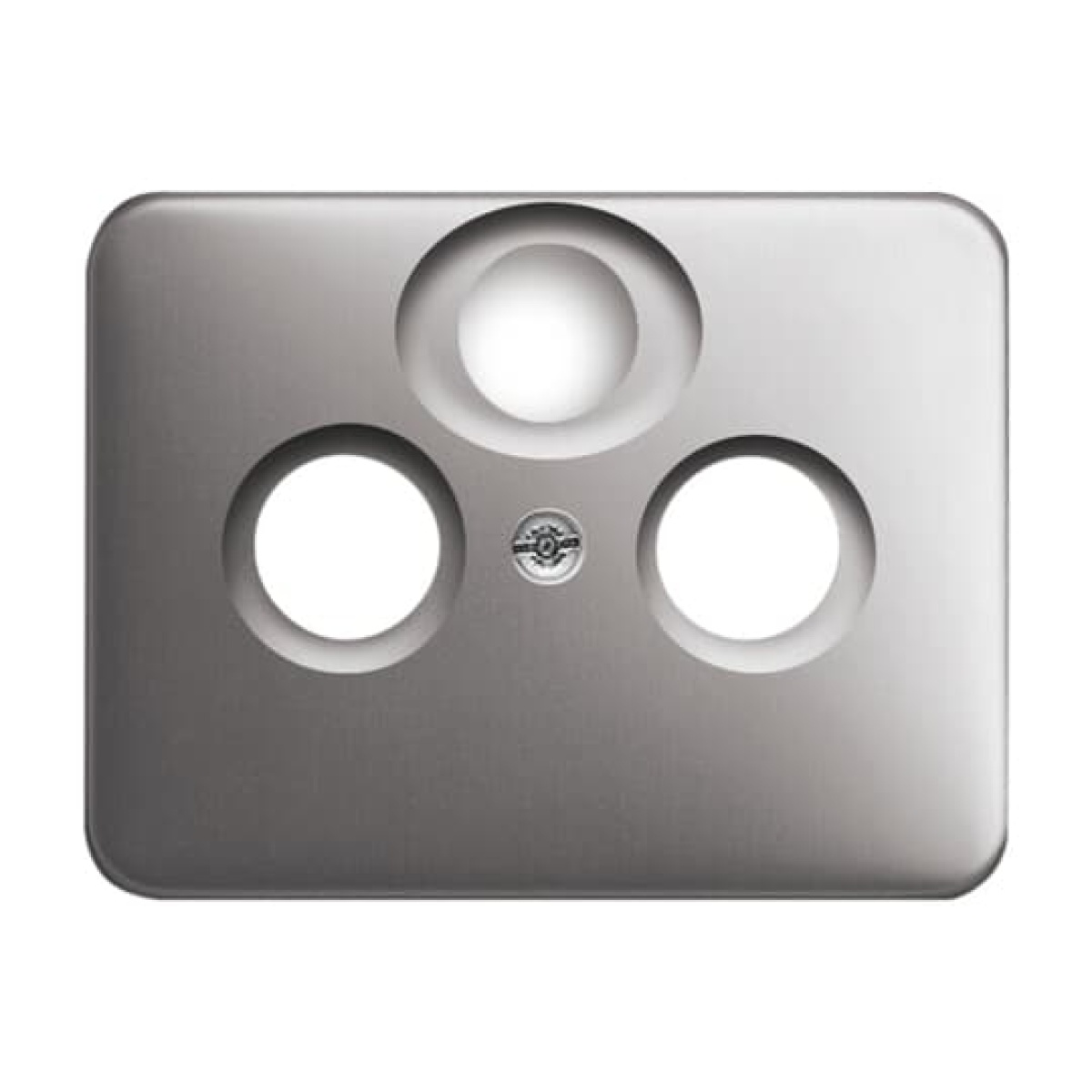 Cover plate SAT 3 gang platinum - alpha