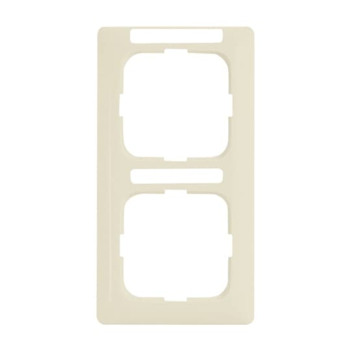 Cover frame with labelling field, vertical with label space 2-gang white - Busch-Duro 2000 SI Linear