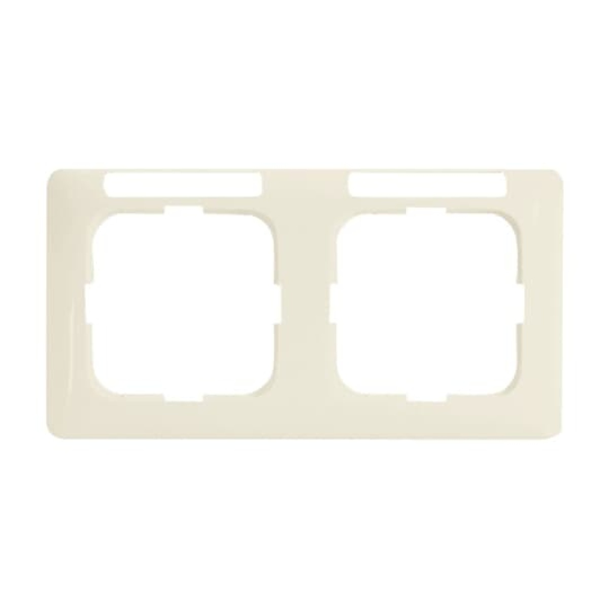 Cover frame with labelling field, horizontal with label space 2-gang white - Busch-Duro 2000 SI Linear