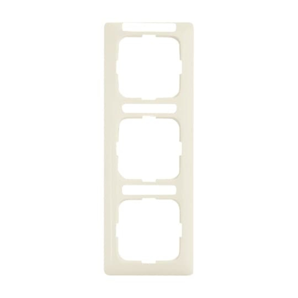 Cover frame with labelling field, vertical with label space 3-gang white - Busch-Duro 2000 SI Linear