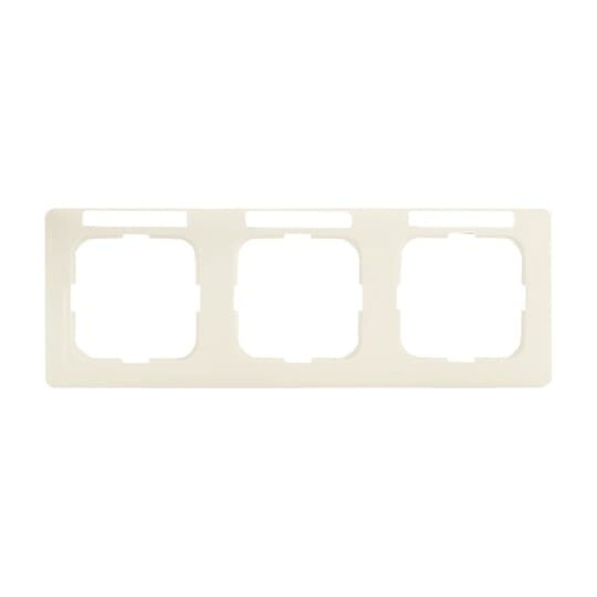 Cover frame with labelling field, horizontal with label space 3-gang white - Busch-Duro 2000 SI Linear