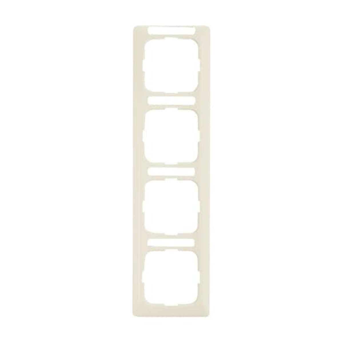 Cover frame with labelling field, vertical with label space 4-gang white - Busch-Duro 2000 SI Linear