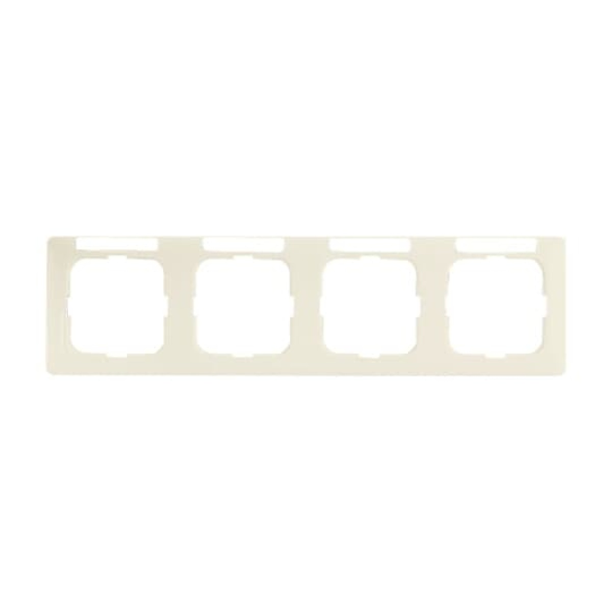 Cover frame with labelling field, horizontal with label space 4-gang white - Busch-Duro 2000 SI Linear