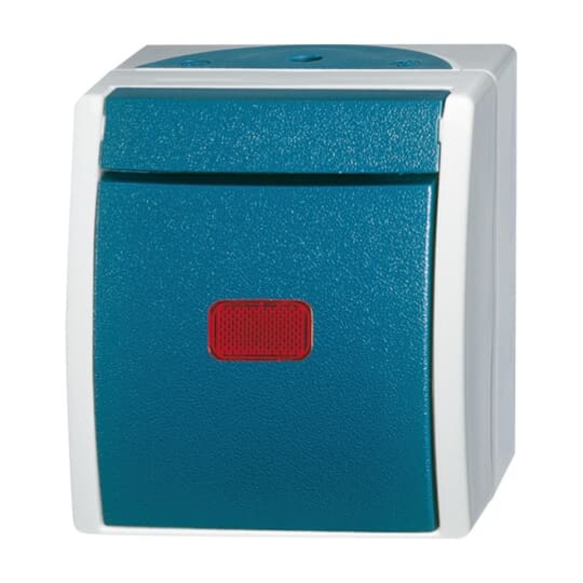 Rocker control switch Rockerbutton, Two-way switch with Neon lamp grey  blue-green - ocean