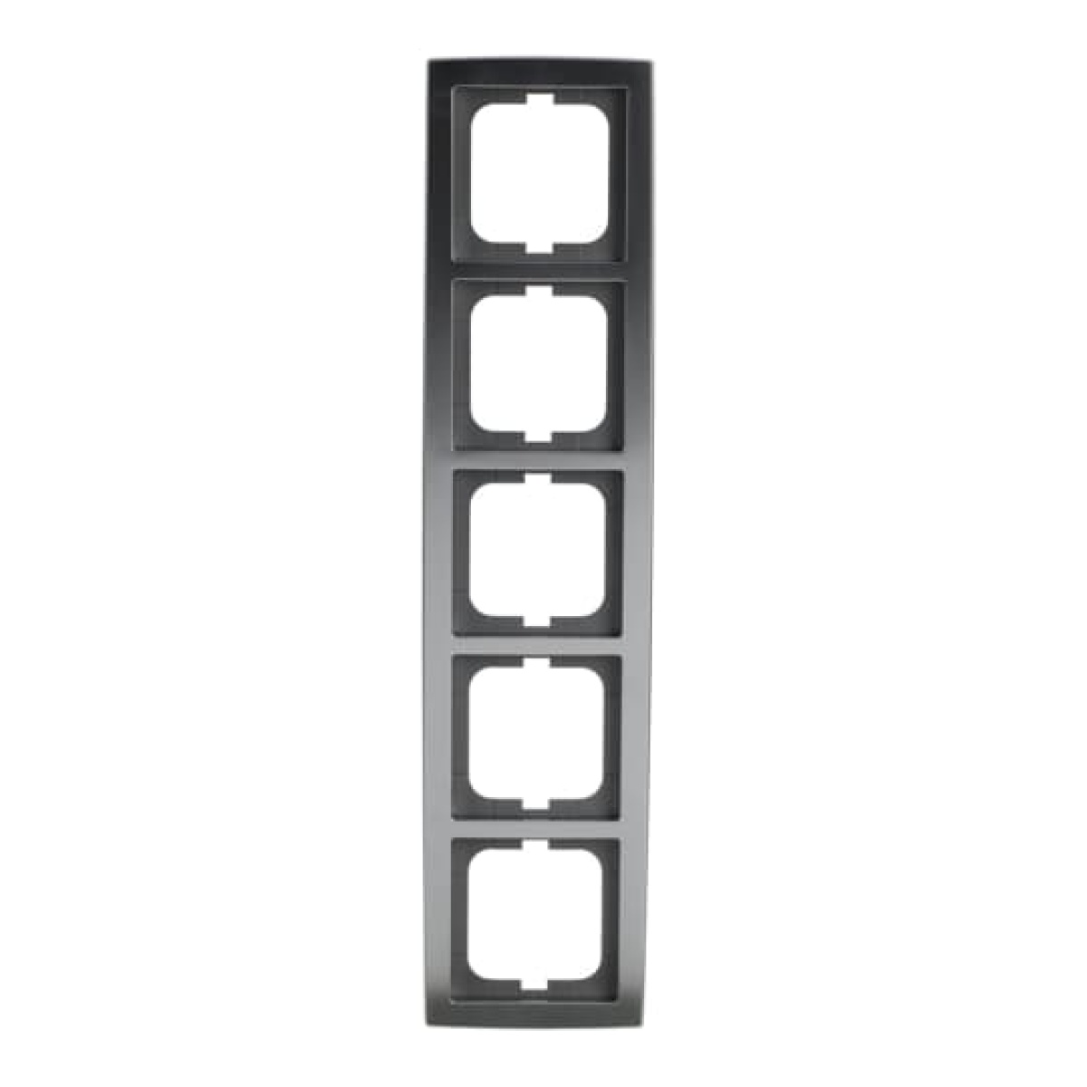 Cover frame 5-gang chrome matt - solo