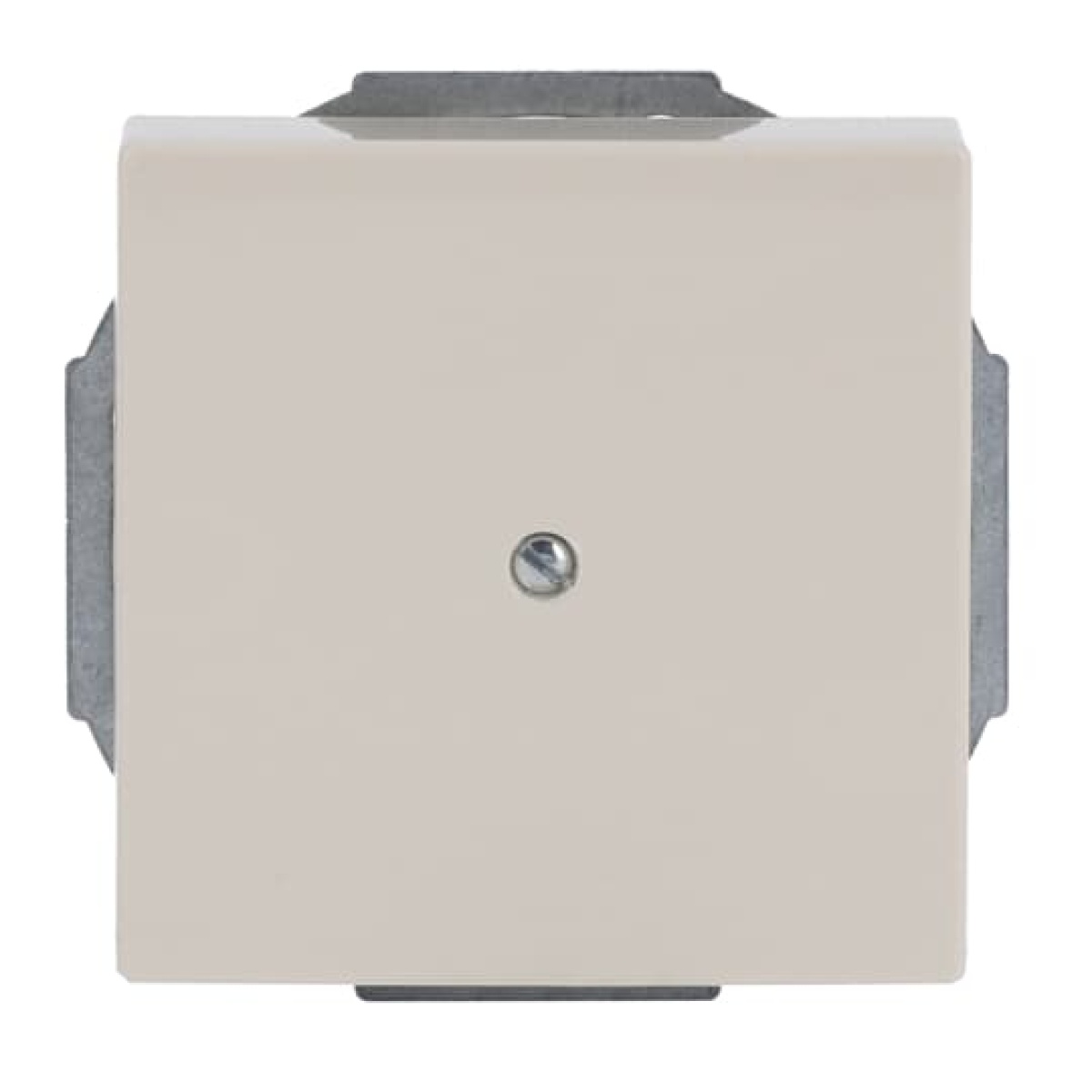 Cover plate Cable outlet 1-gang with Mounting plate ivory white - Platform 63