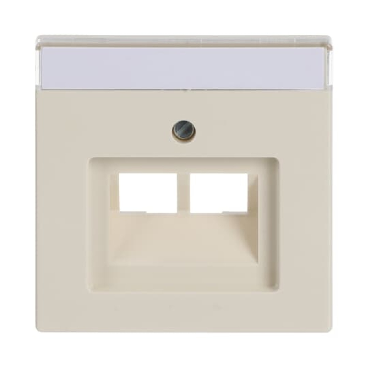 Cover plate with labelling field UAEIAE ISDN 2 gang ivory white - Platform 63