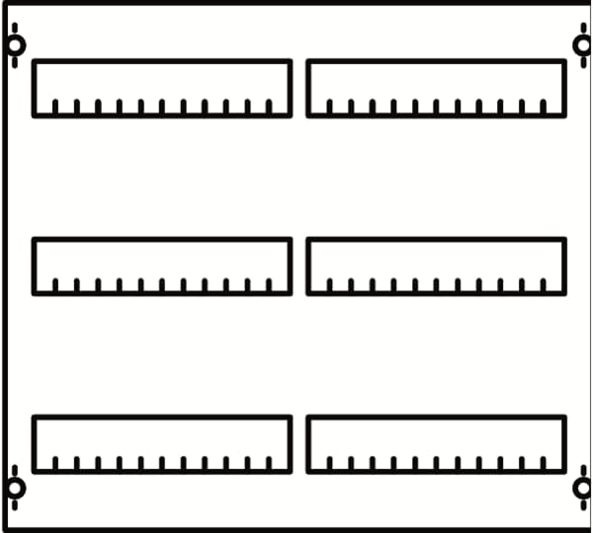 DIN rail mounting devices 450 mm x 500 mm x 120 mm , 3 , 00