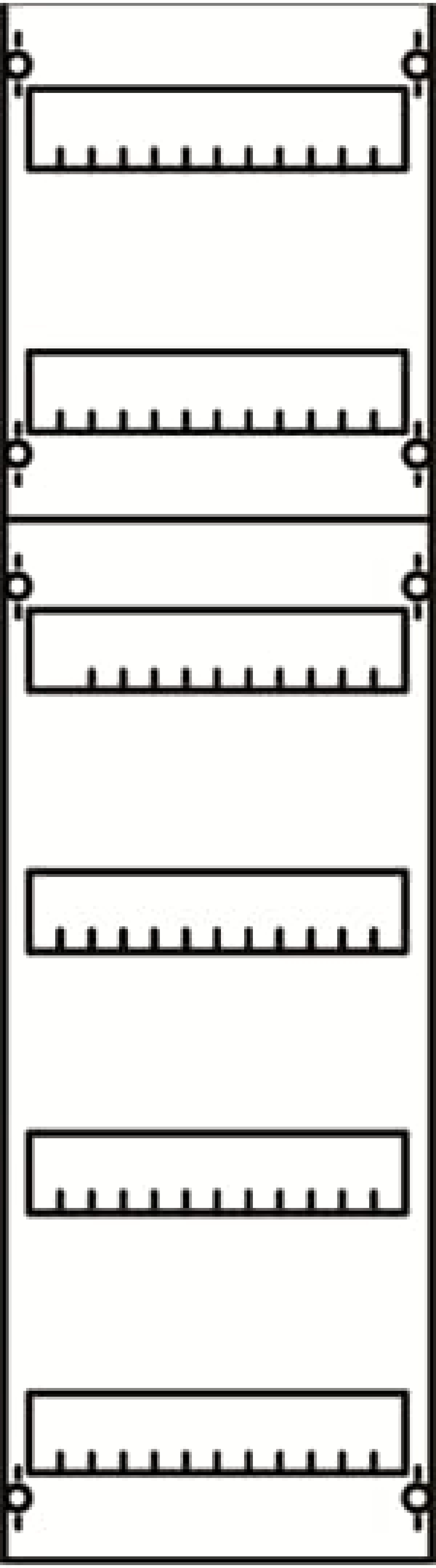DIN rail mounting devices 900 mm x 250 mm x 120 mm , 6 , 2