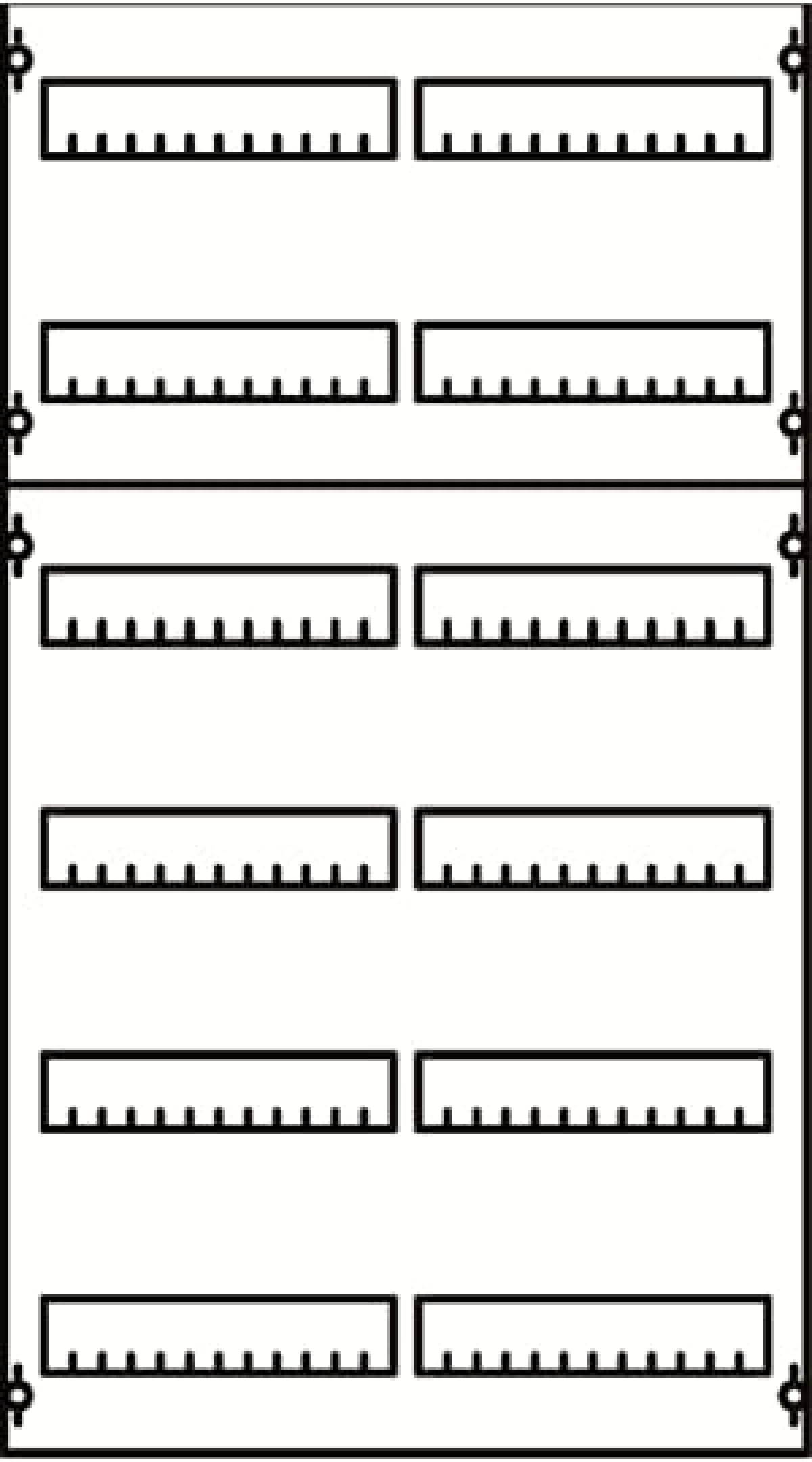 DIN rail mounting devices 900 mm x 500 mm x 120 mm , 6 , 2