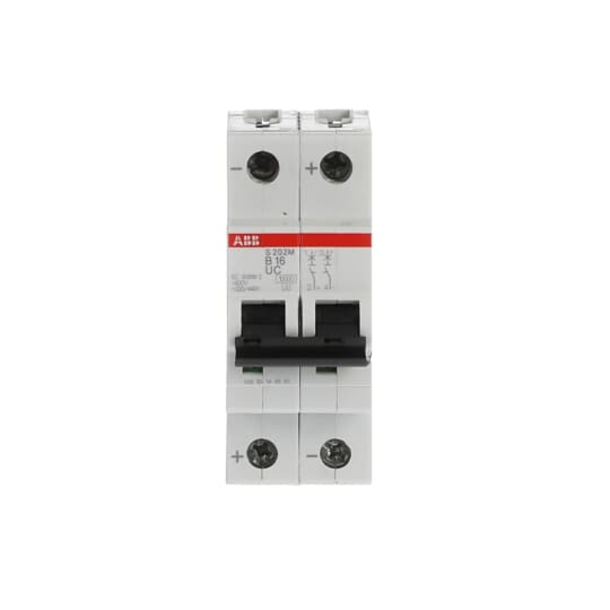 Miniature Circuit Breaker - S200MUC - 2P - 16 A - B - AC 10 kA
