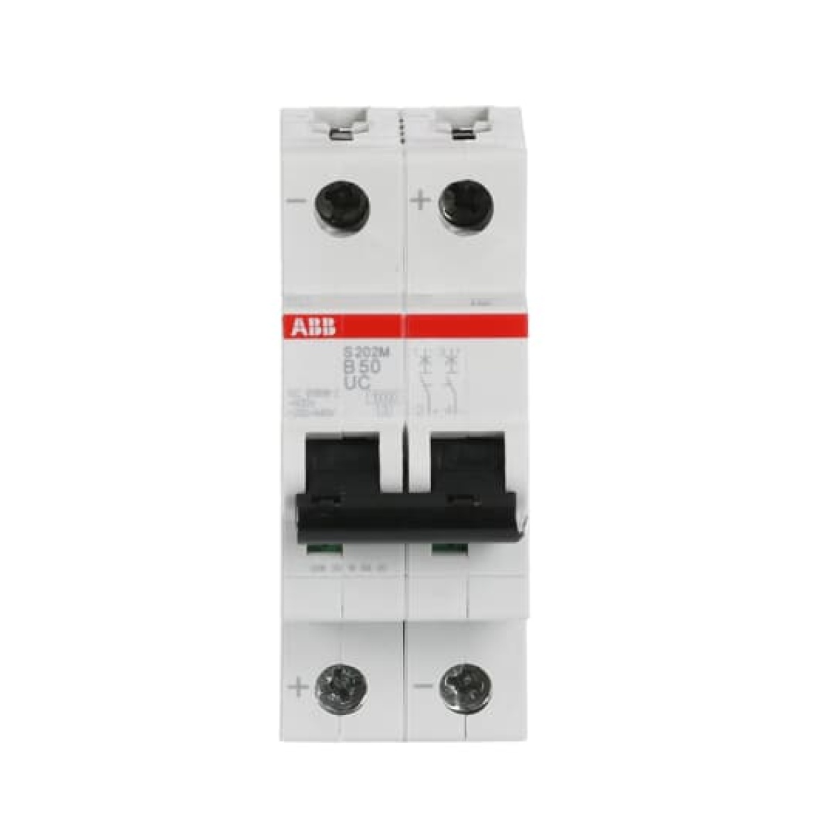 Miniature Circuit Breaker - S200MUC - 2P - 50 A - B - AC 10 kA