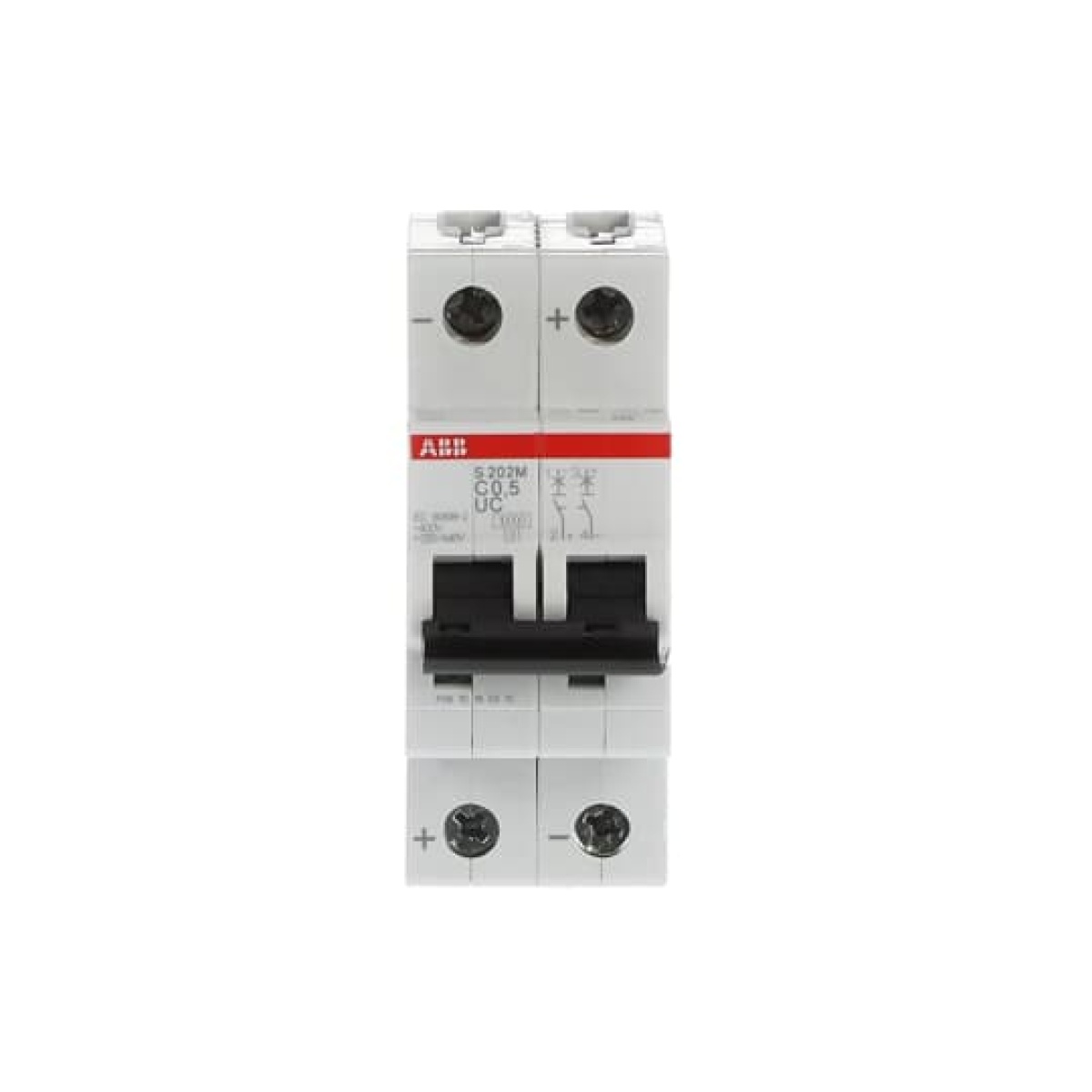 Miniature Circuit Breaker - S200MUC - 2P - 0.5 A - C - AC 10 kA