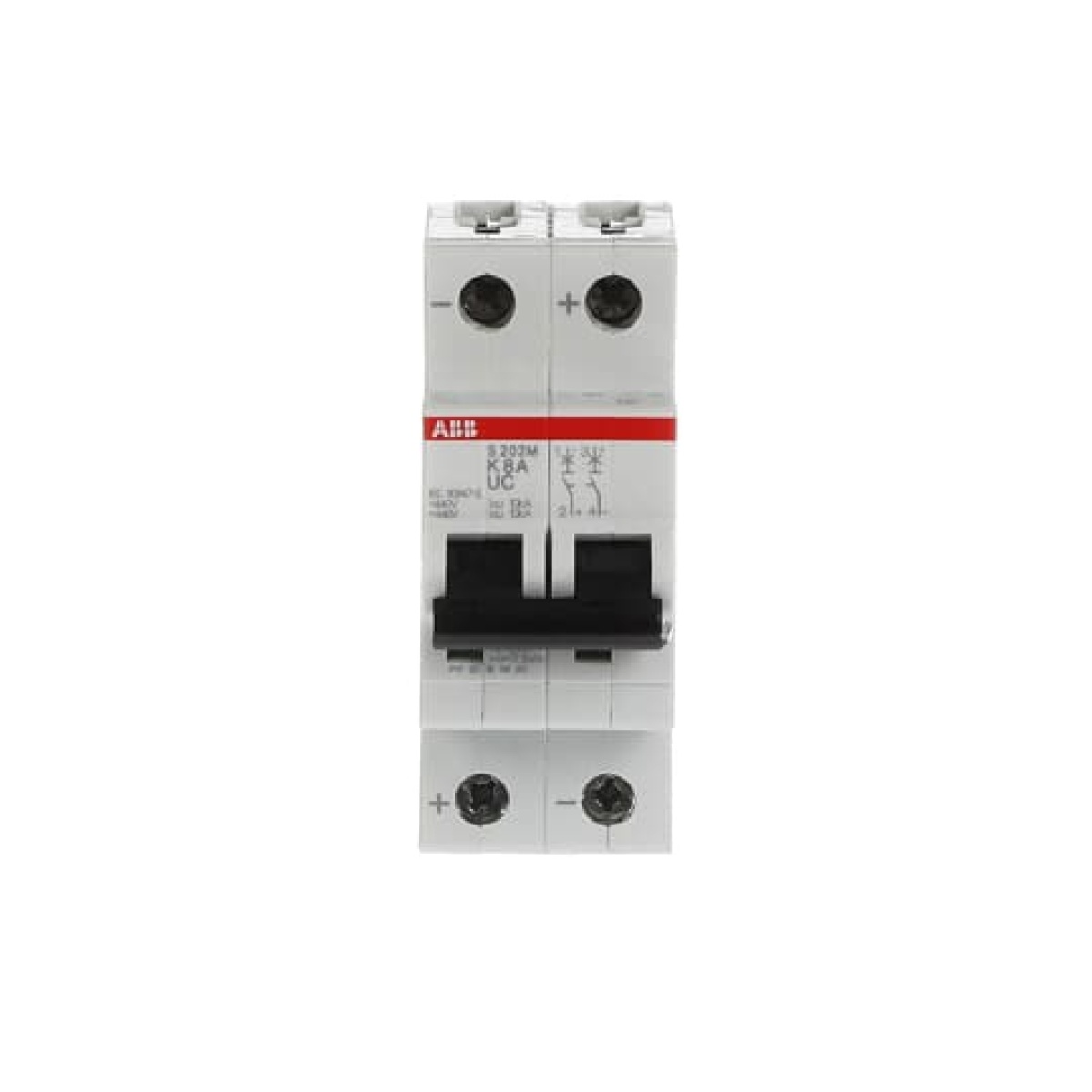 Miniature Circuit Breaker - S200MUC - 2P - 8 A - K - AC 10 kA
