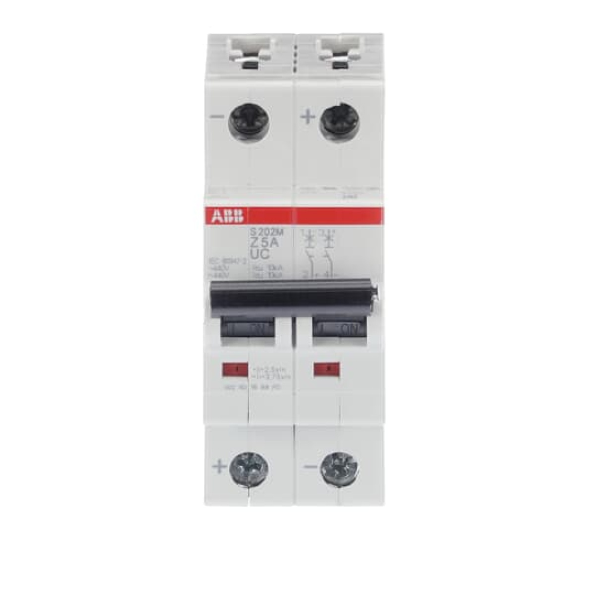 Miniature Circuit Breaker - S200MUC - 2P - 5 A - Z - AC 10 kA