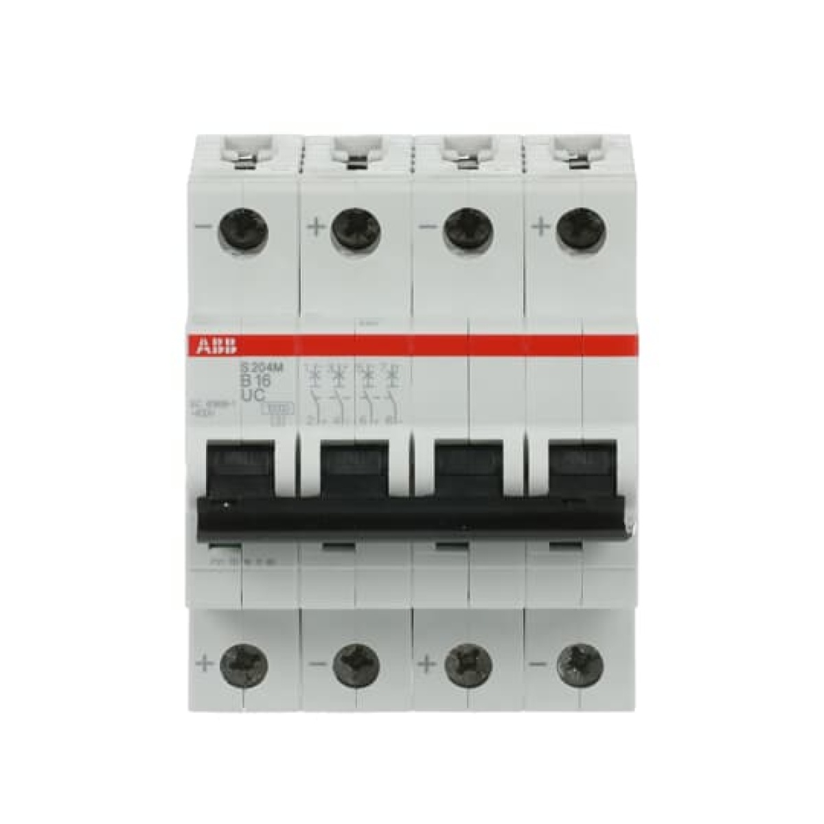 Miniature Circuit Breaker - S200MUC - 4P - 16 A - B - AC 10 kA