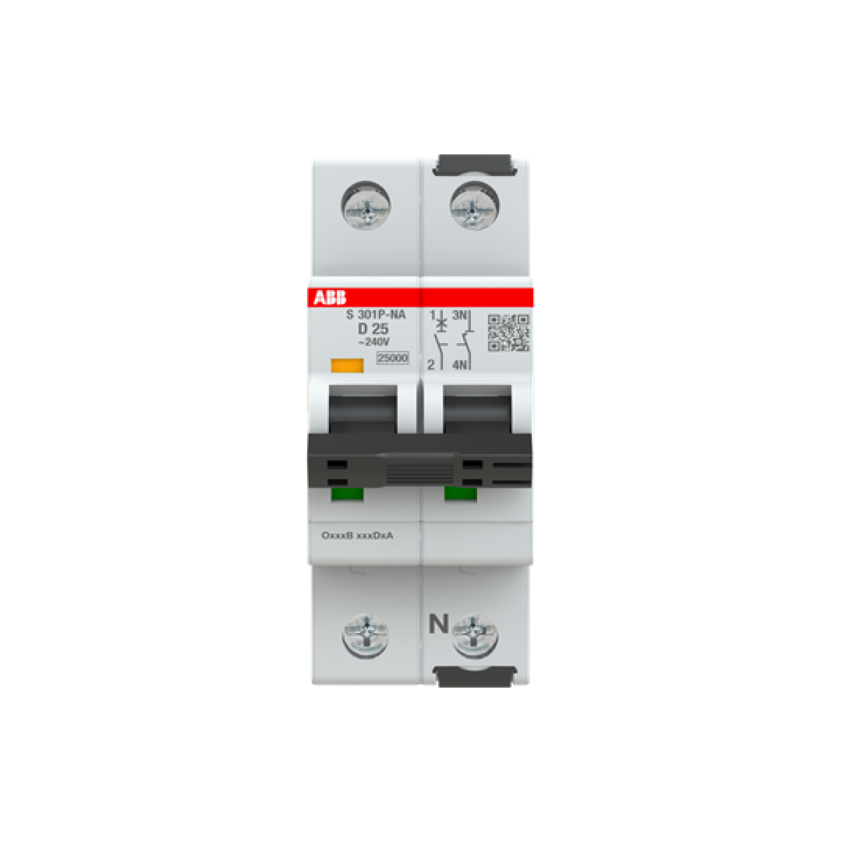 Miniature Circuit Breaker - S300P - 1PN - 25 A - D - AC 25 kA