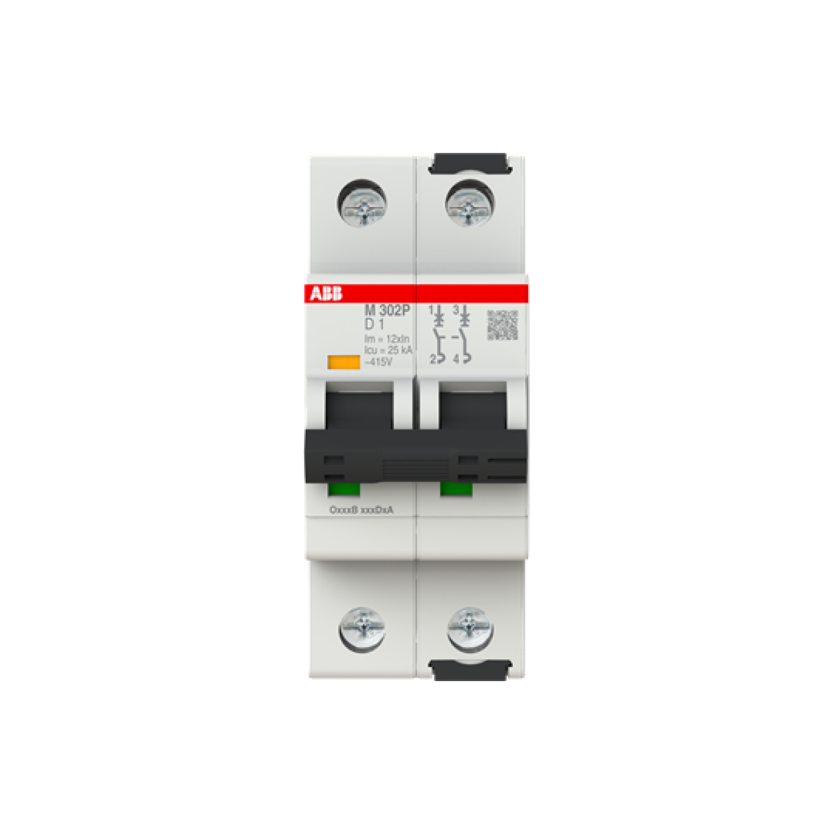 Miniature Circuit Breaker - M300P - 2P - 1 A - D Magnetic only