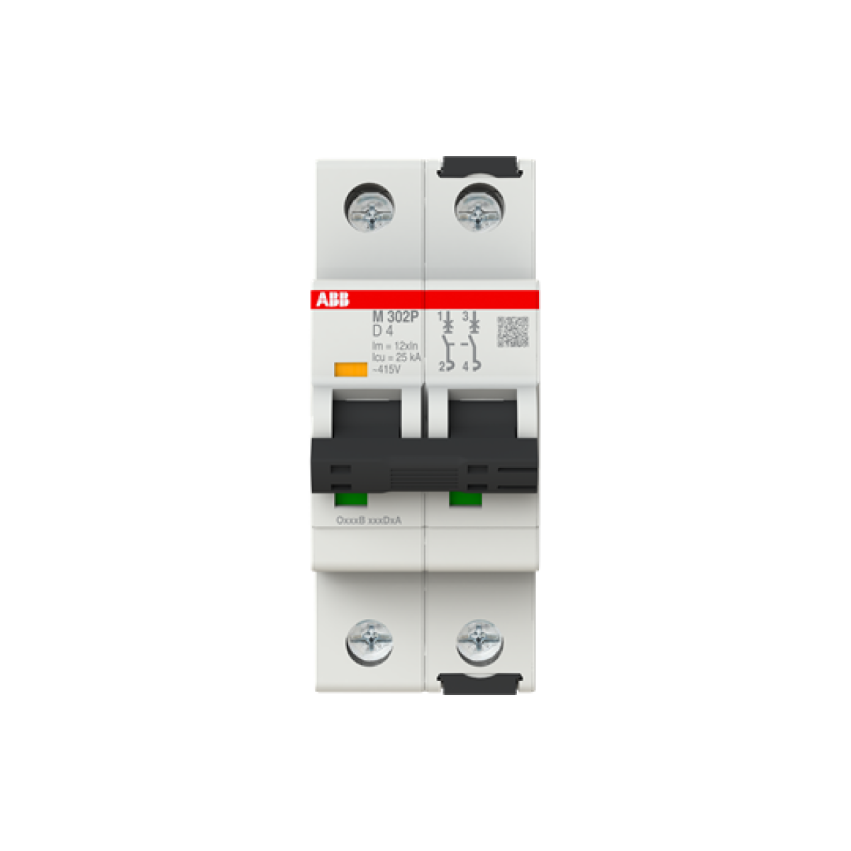 Miniature Circuit Breaker - M300P - 2P - 4 A - D Magnetic only
