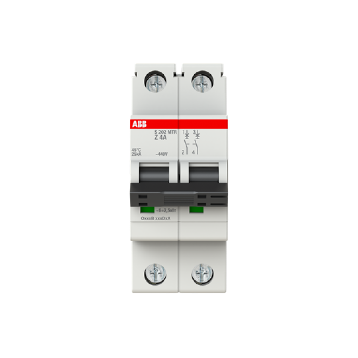 Miniature Circuit Breaker - S200MTR - 2P - 4 A - Z - 10 kA