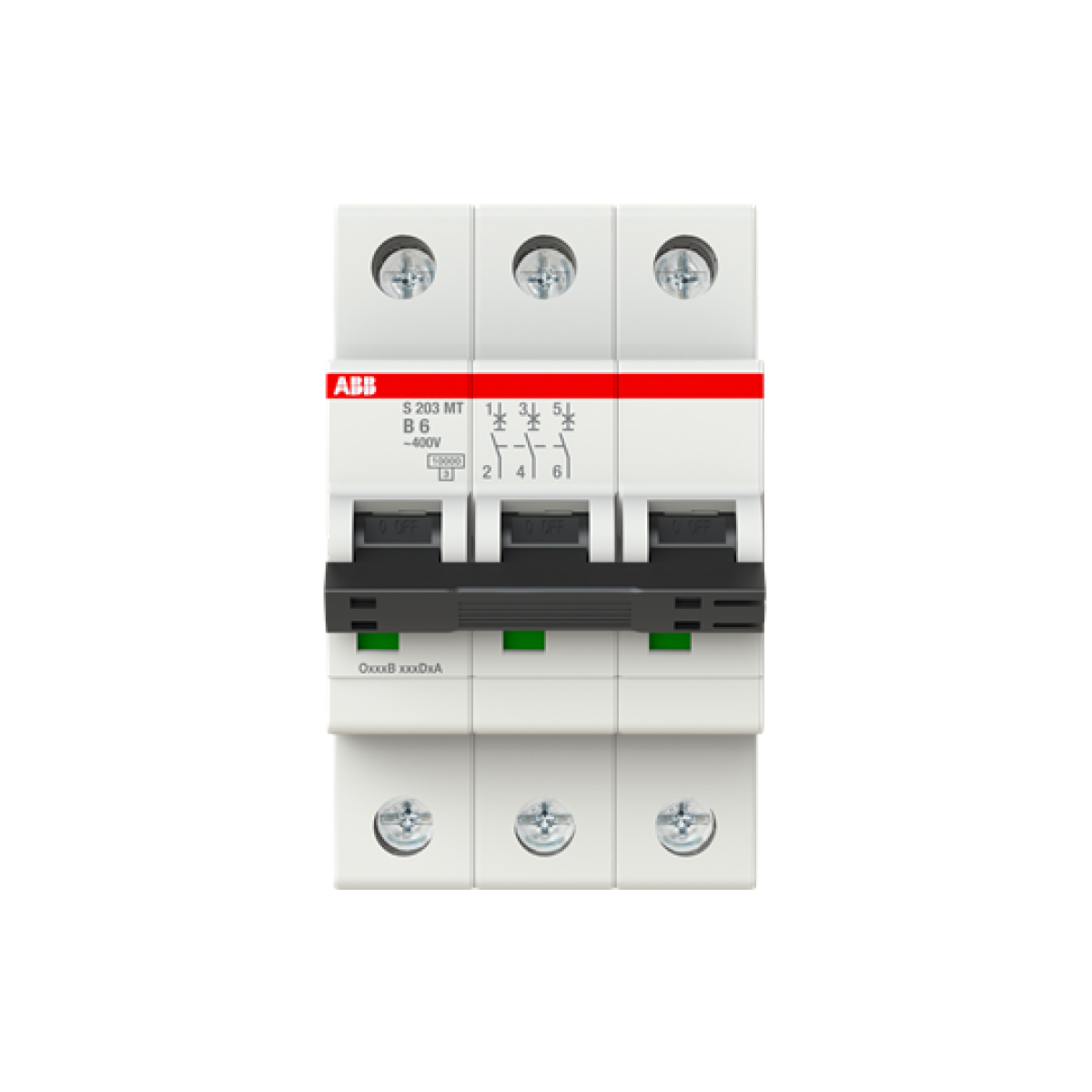 Miniature Circuit Breaker - S200MT - 3P - 6 A - B - 10 kA