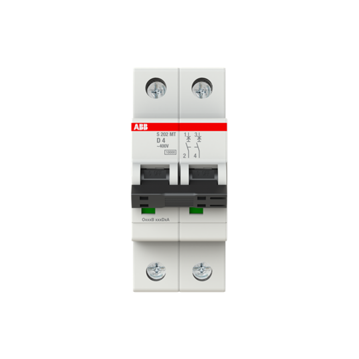Miniature Circuit Breaker - S200MT - 2P - 4 A - D - 10 kA