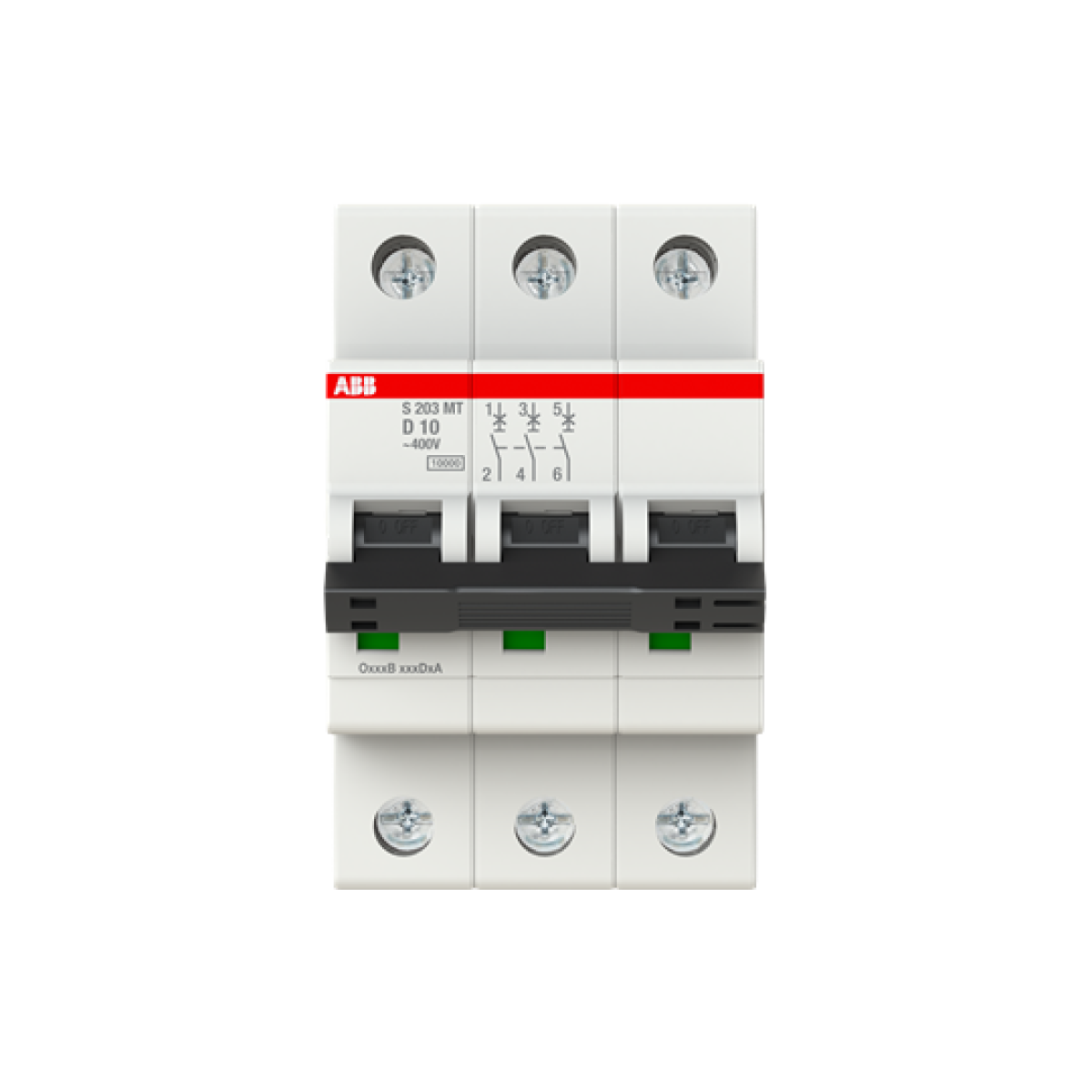 Miniature Circuit Breaker - S200MT - 3P - 10 A - D - 10 kA