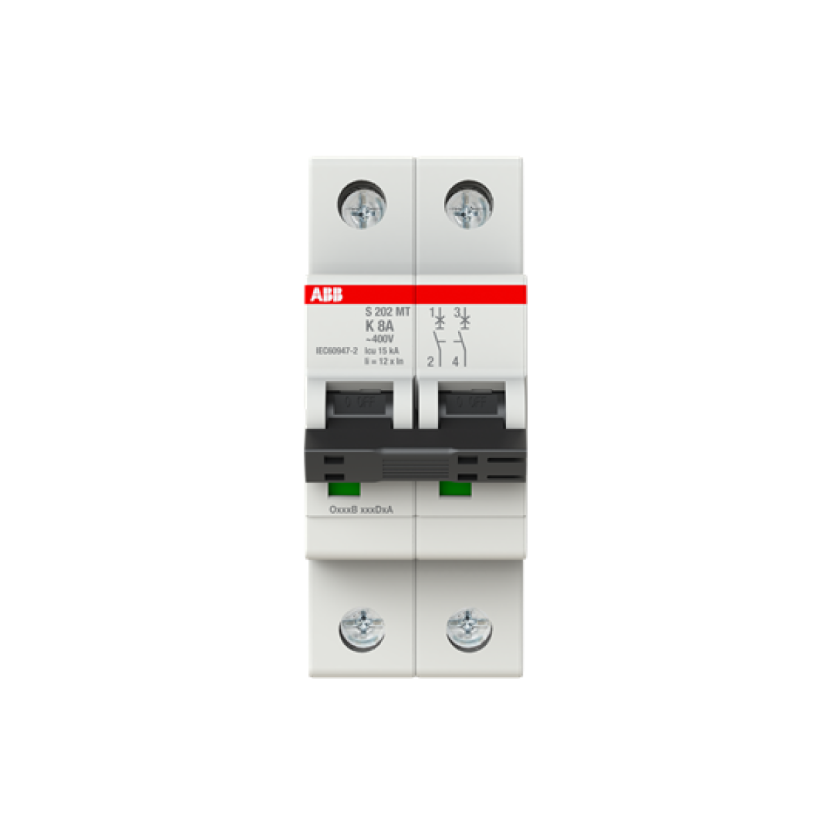 Miniature Circuit Breaker - S200MT - 2P - 8 A - K - 10 kA