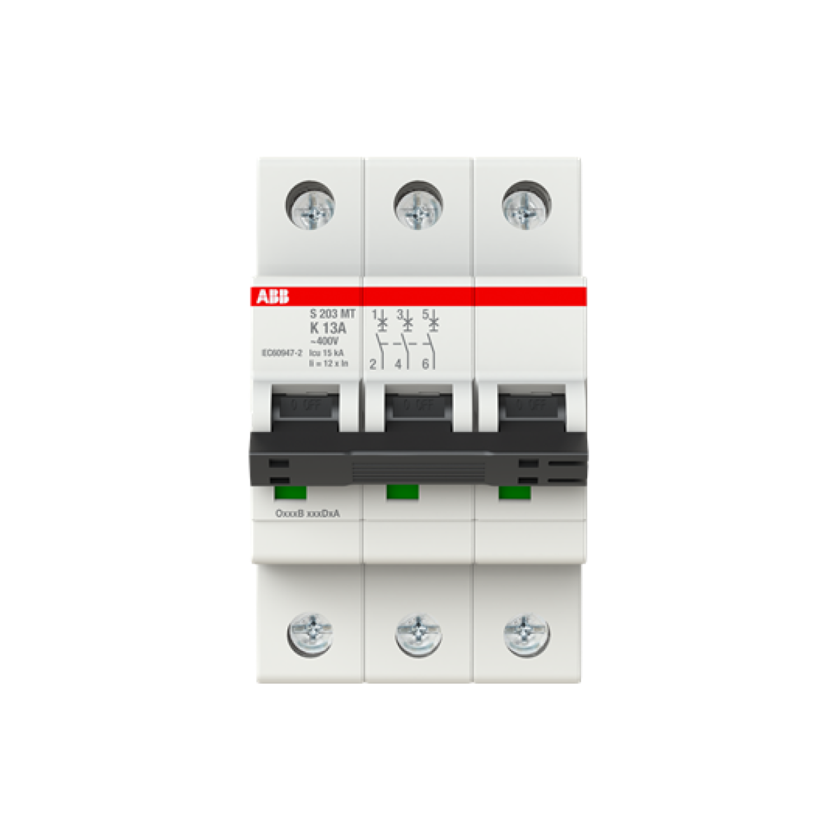 Miniature Circuit Breaker - S200MT - 3P - 13 A - K - 10 kA