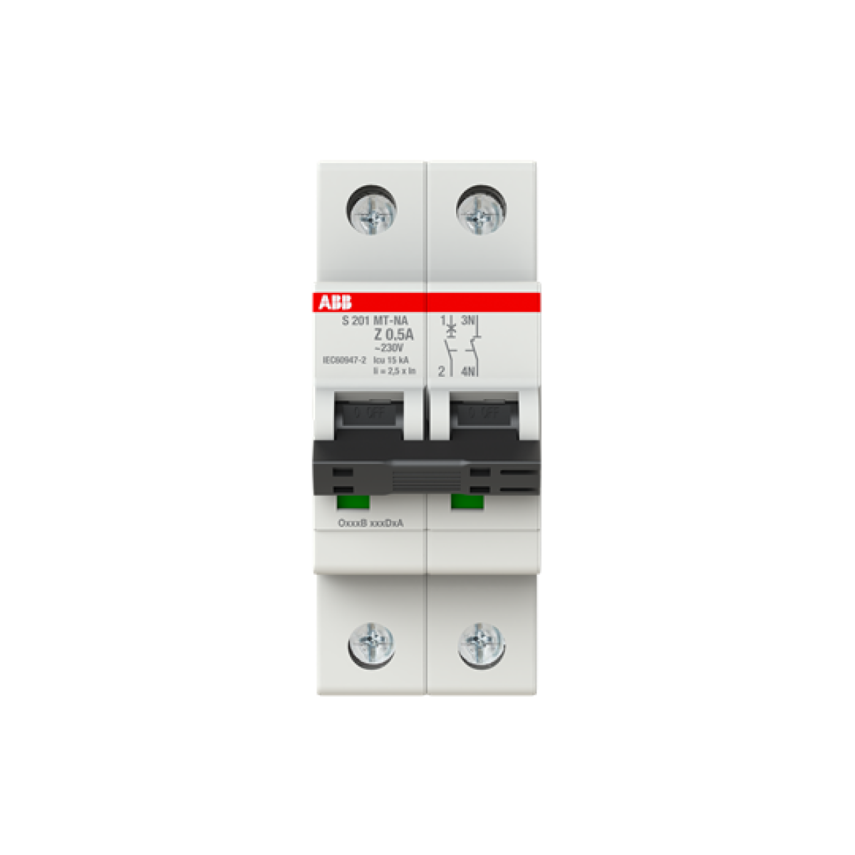 Miniature Circuit Breaker - S200MT - 1PN - 0.5 A - Z - 10 kA