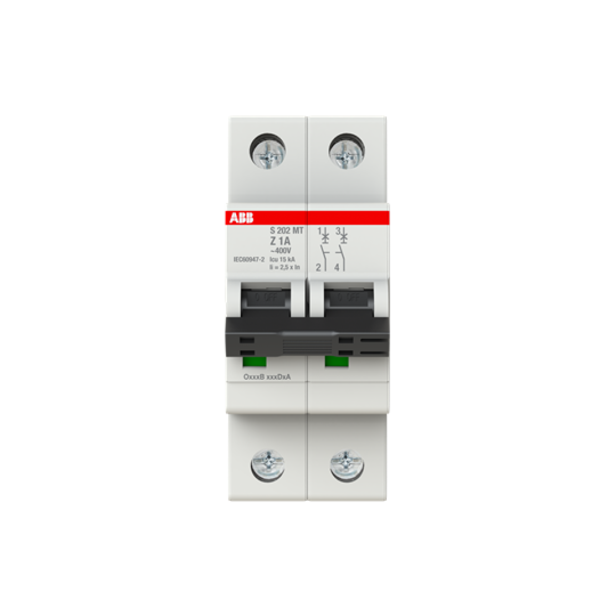 Miniature Circuit Breaker - S200MT - 2P - 1 A - Z - 10 kA