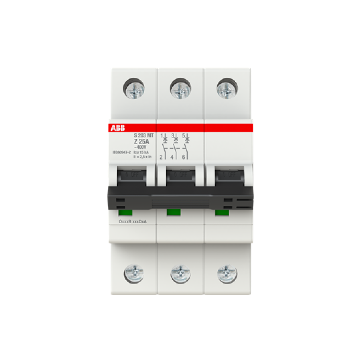 Miniature Circuit Breaker - S200MT - 3P - 25 A - Z - 10 kA