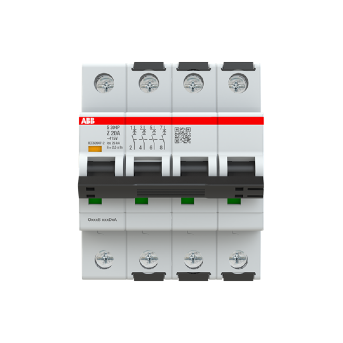 Miniature Circuit Breaker - S300P - 4P - 20 A - Z - 400 V 25 kA