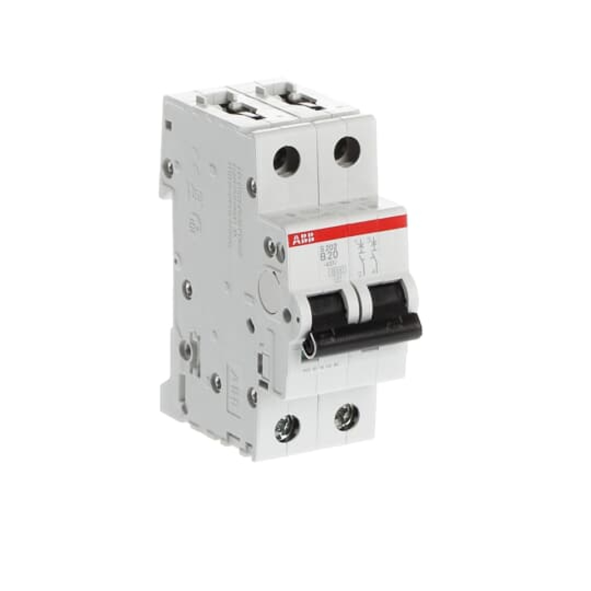 Miniature Circuit Breaker - S200 - 2P - 20 A - B - AC 6 kA