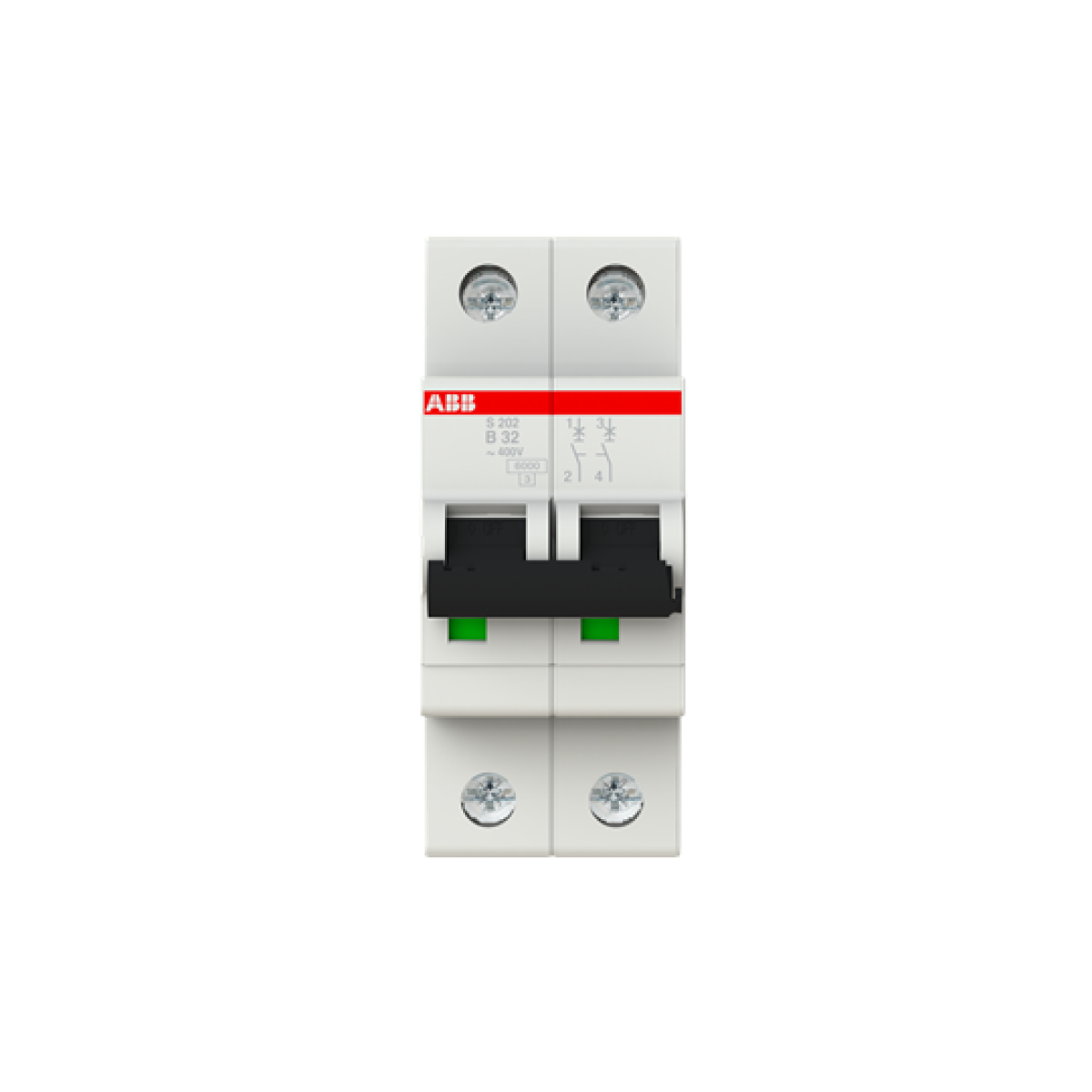 Miniature Circuit Breaker - S200 - 2P - 32 A - B - AC 6 kA