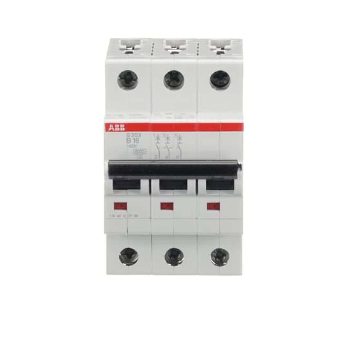 Miniature Circuit Breaker - S200 - 3P - 16 A - B - AC 6 kA