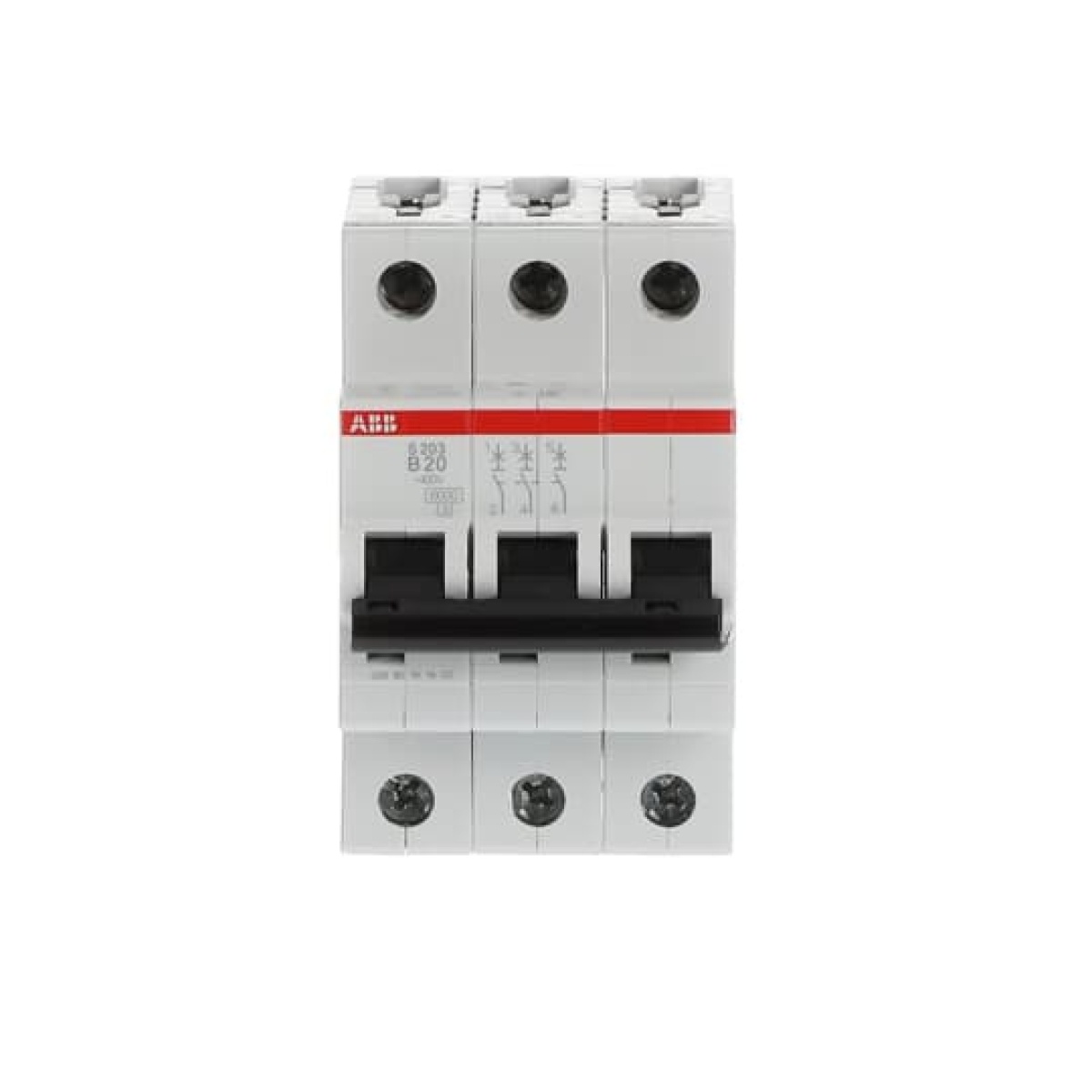 Miniature Circuit Breaker - S200 - 3P - 20 A - B - AC 6 kA
