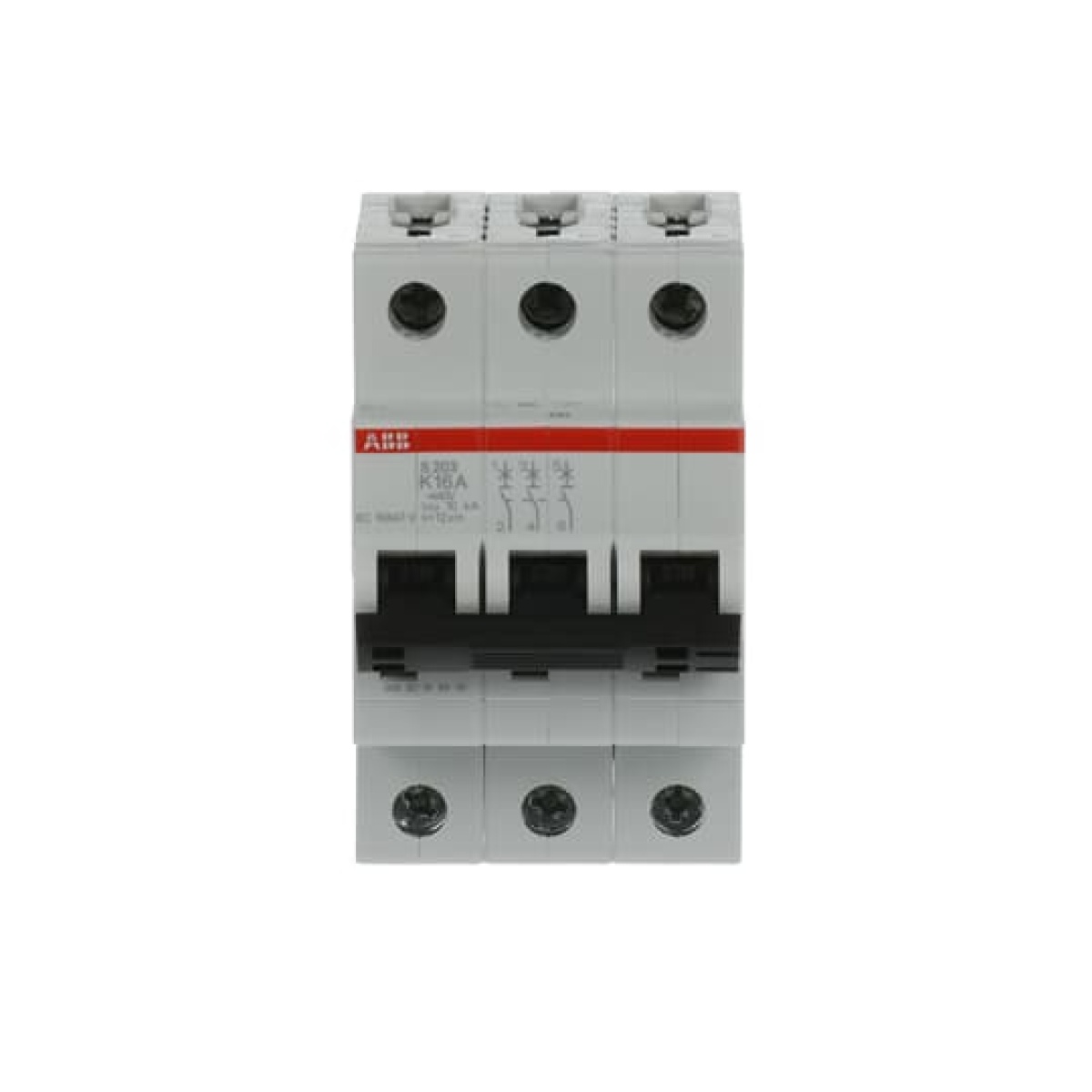 Miniature Circuit Breaker - S200 - 3P - 16 A - K - AC 6 kA