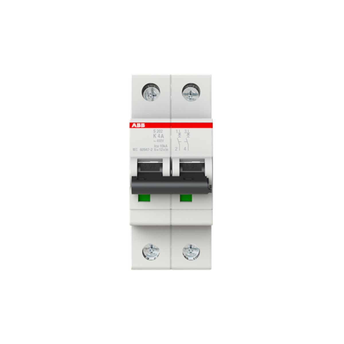 Miniature Circuit Breaker - S200 - 2P - 4 A - K - AC 6 kA